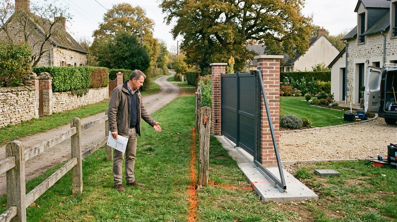 Portail empiétant sur mon terrain : quelles sont mes droits face à mon voisin ?
