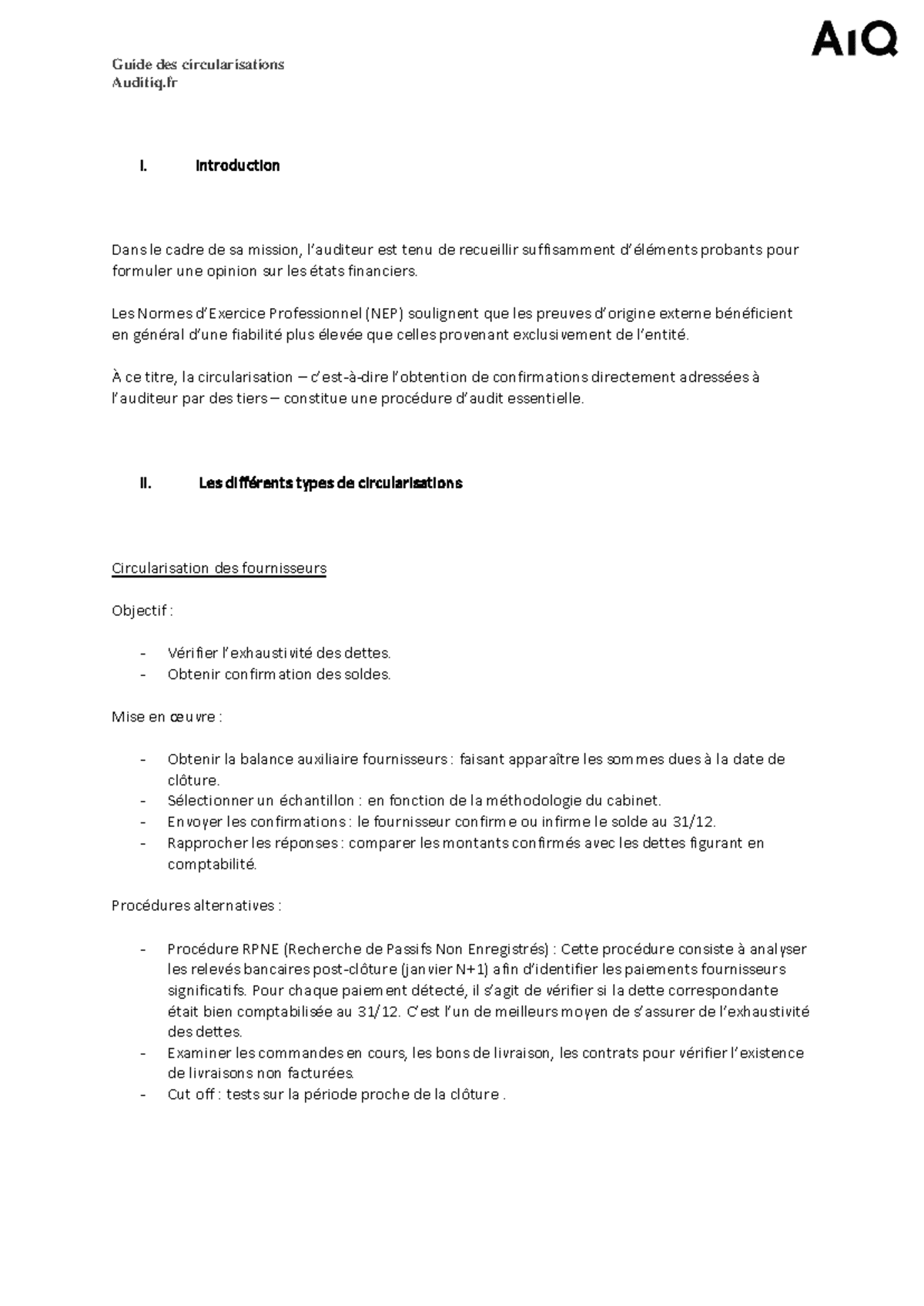 La circularisation en audit comptable : définition, étapes clés et importance